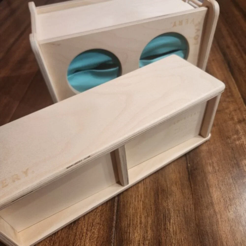 Lovevery Wooden Mystery Box and‎ Slide & Seek Ball Run Montessori Sensory Toys